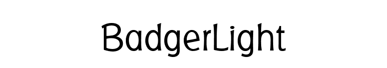 BadgerLight font preview