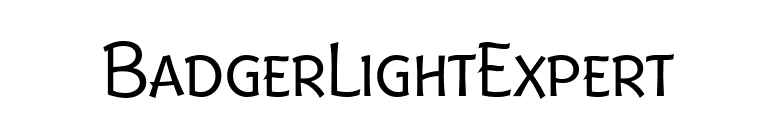 BadgerLightExpert font preview