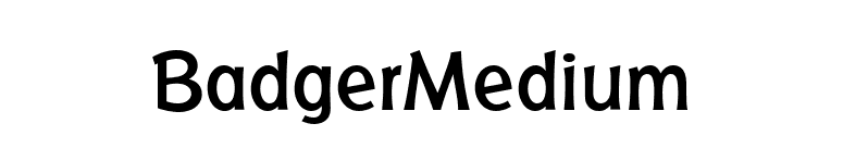 BadgerMedium font preview