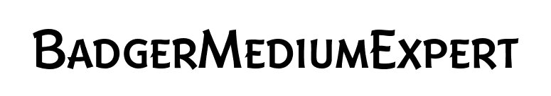 BadgerMediumExpert font preview