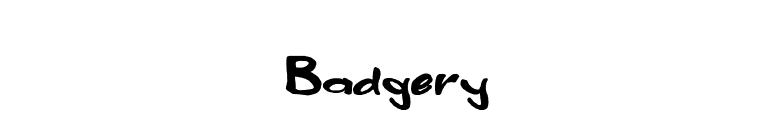 Badgery font preview