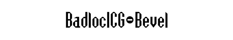 BadlocICG-Bevel font preview