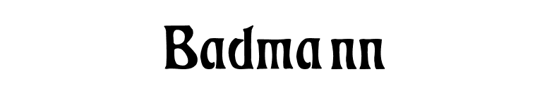 Badmann font preview