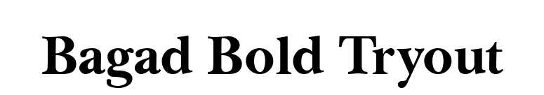 Bagad Bold Tryout font preview