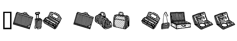 Bags and stuff font preview