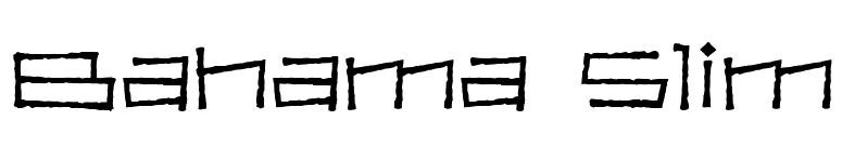 Bahama Slim font preview