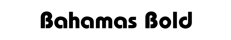 Bahamas Bold font preview