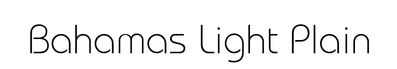 Bahamas Light Plain font preview