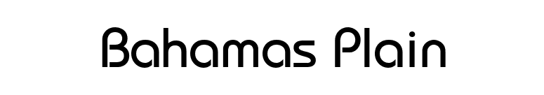 Bahamas Plain font preview