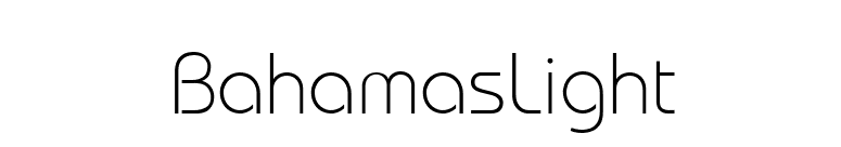 BahamasLight font preview