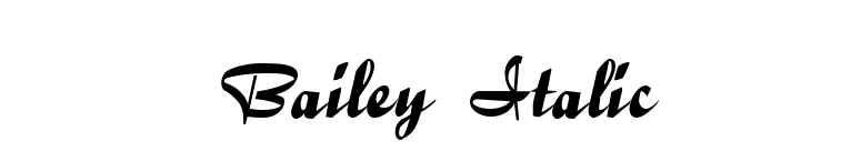 Bailey Italic font preview