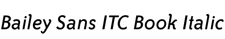 Bailey Sans ITC Book Italic font preview