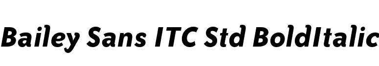 Bailey Sans ITC Std BoldItalic font preview