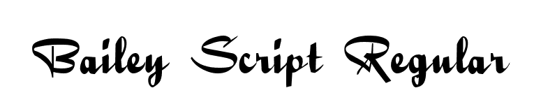 Bailey Script Regular font preview
