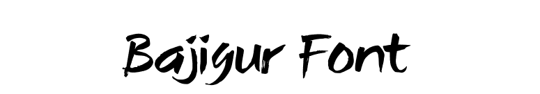 Bajigur Font font preview