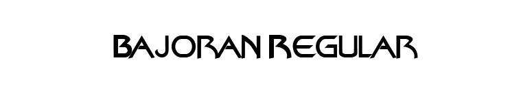Bajoran Regular font preview