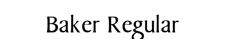 Baker Regular font preview