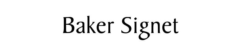 Baker Signet font preview