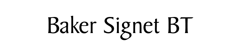 Baker Signet BT font preview