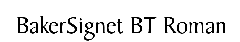 BakerSignet BT Roman font preview