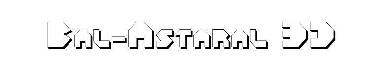 Bal-Astaral 3D font preview