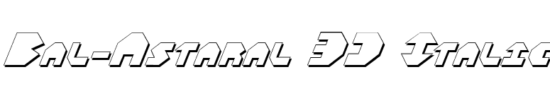 Bal-Astaral 3D Italic font preview