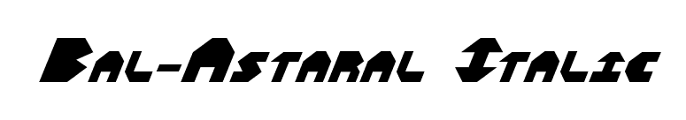 Bal-Astaral Italic font preview