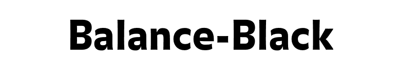 Balance-Black font preview