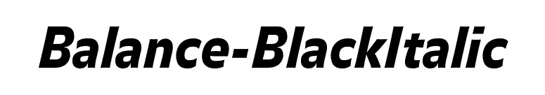 Balance-BlackItalic font preview