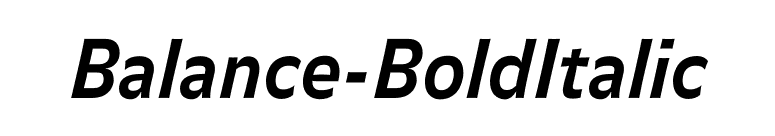 Balance-BoldItalic font preview