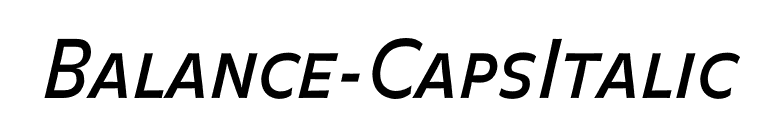 Balance-CapsItalic font preview