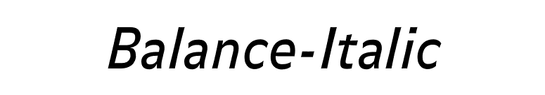 Balance-Italic font preview
