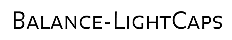 Balance-LightCaps font preview