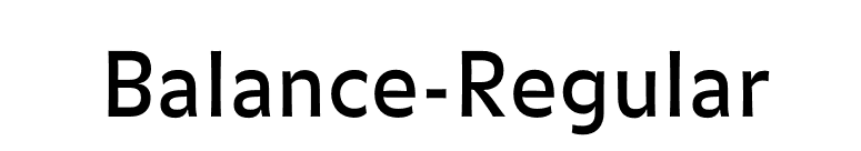 Balance-Regular font preview