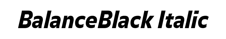 BalanceBlack Italic font preview