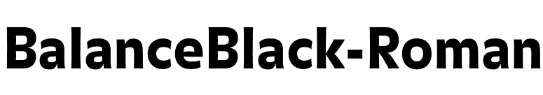 BalanceBlack-Roman font preview