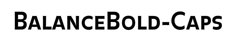BalanceBold-Caps font preview