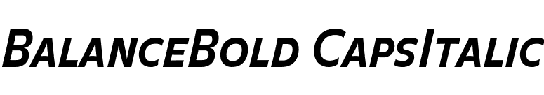 BalanceBold CapsItalic font preview