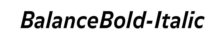 BalanceBold-Italic font preview
