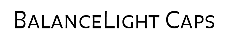 BalanceLight Caps font preview