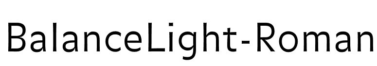 BalanceLight-Roman font preview
