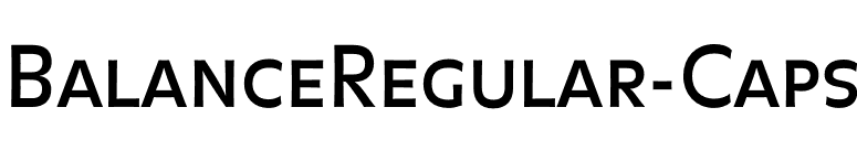BalanceRegular-Caps font preview