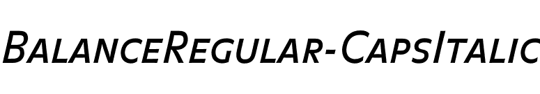 BalanceRegular-CapsItalic font preview