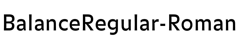 BalanceRegular-Roman font preview