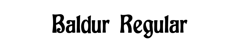 Baldur Regular font preview