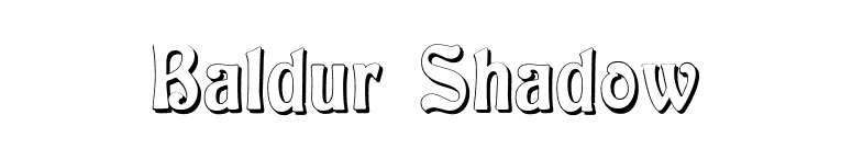 Baldur Shadow font preview