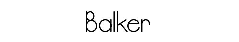 Balker font preview
