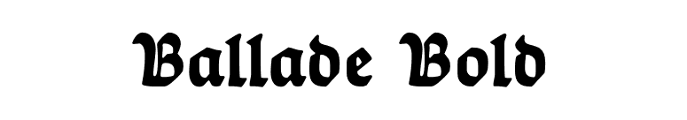 Ballade Bold font preview