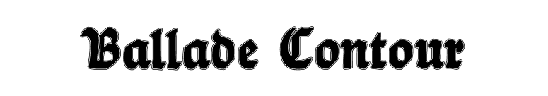Ballade Contour font preview
