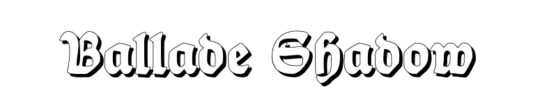 Ballade Shadow font preview